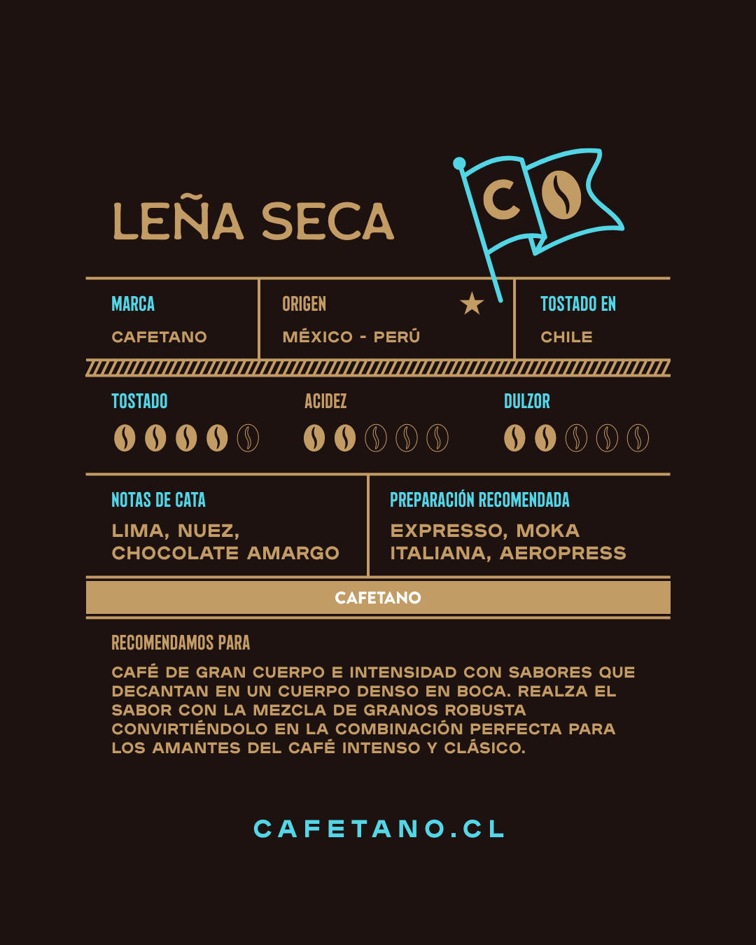 Café Leña Seca, Blend Perú / México - 1 Kg