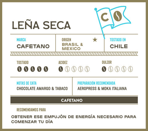 Café Leña Seca 1 Kg - Blend Brasil México.