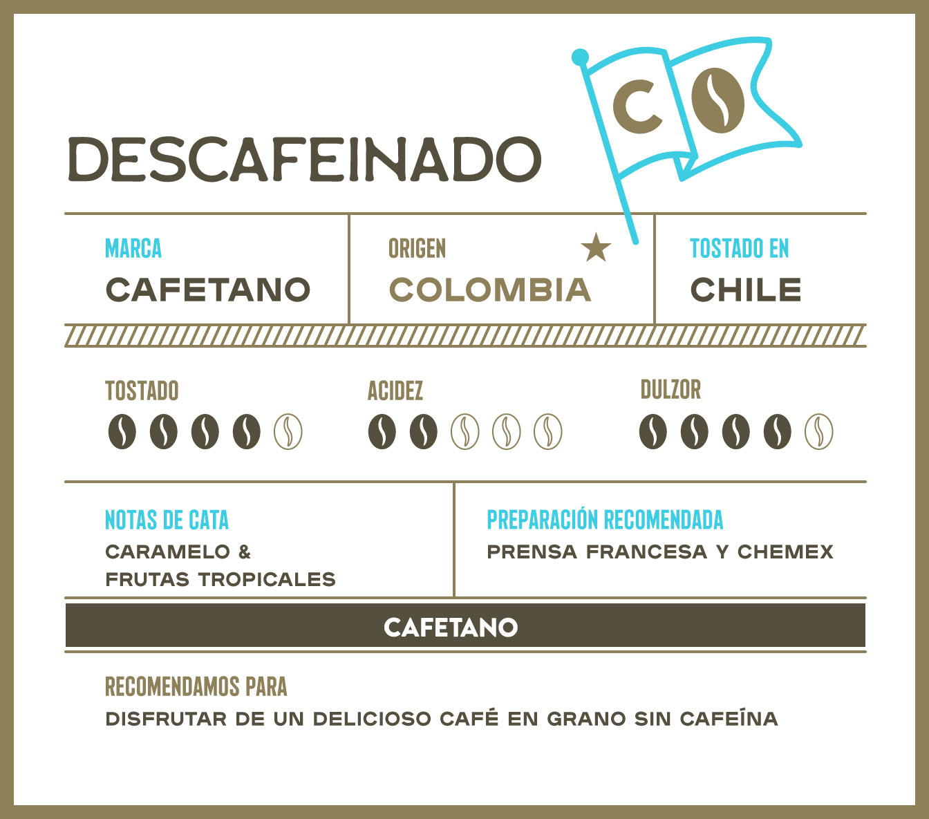 Café Descafeinado, Colombia - 1 Kg